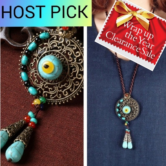 Jewelry - 🎁CLEARANCE🎁Antique Brass Boho Statement Necklace
